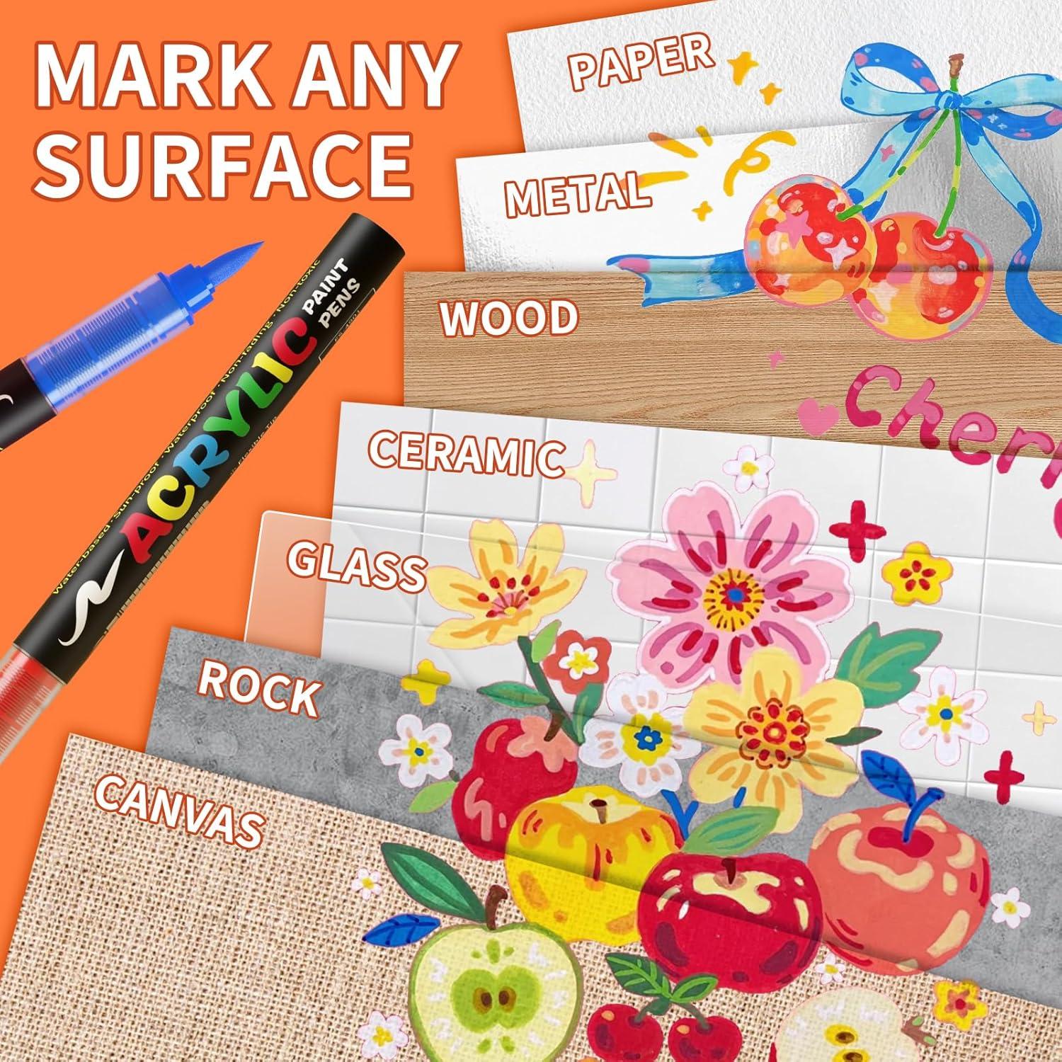 Set de 168 Marcadores de Pintura Acrílica TECADA Multicolor