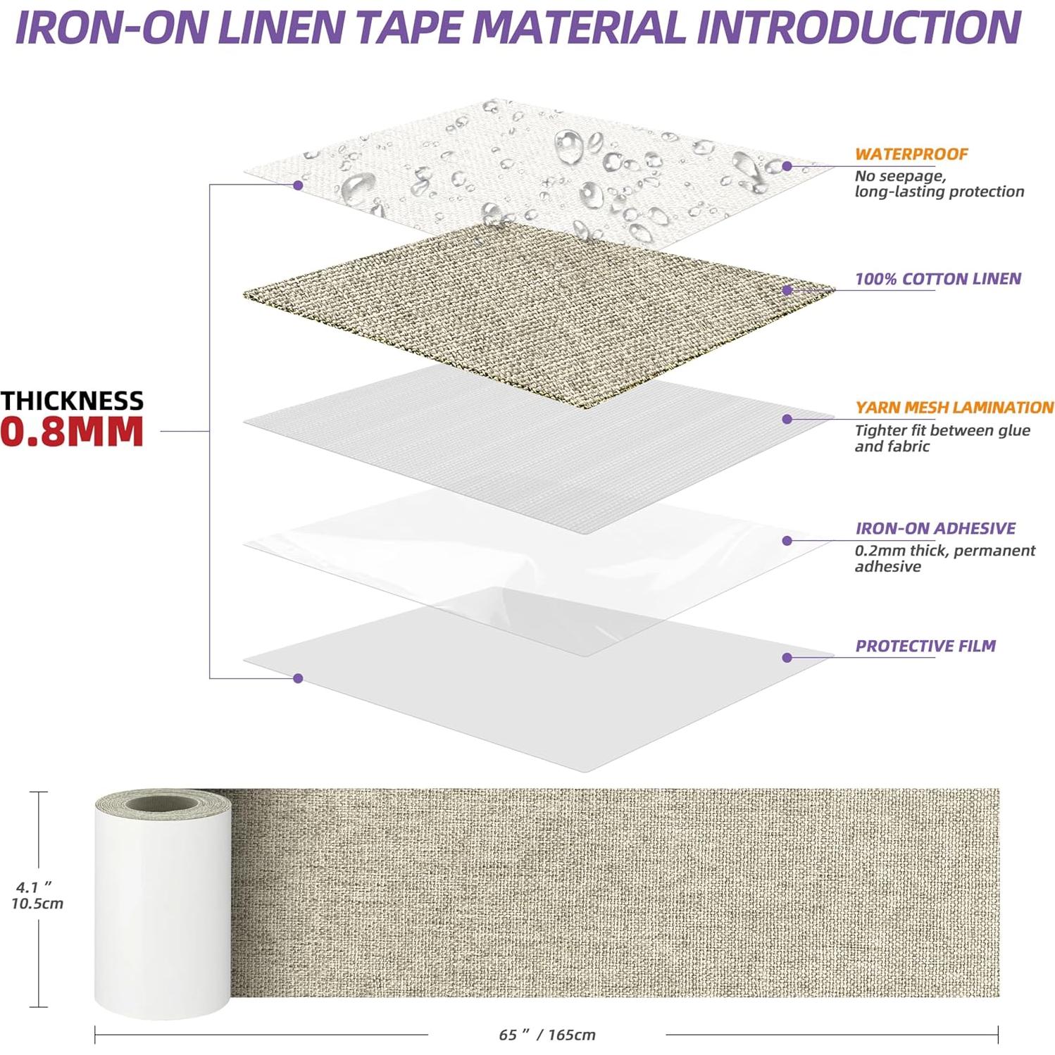 Kit de Reparación de Sofá JCATTC 10.4x165 cm Impermeable Avena