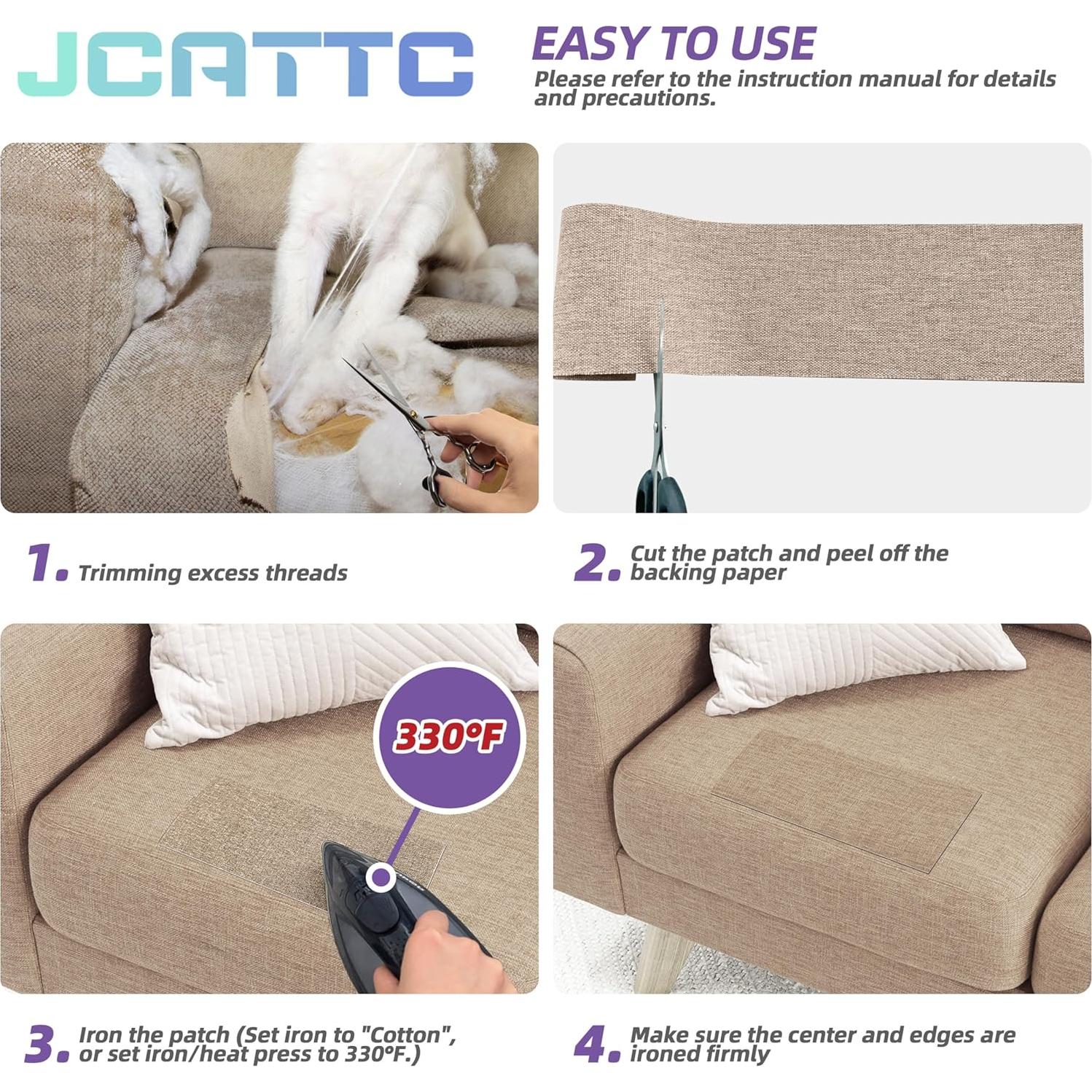 Kit de Reparación de Sofá JCATTC 10.4x165 cm Impermeable Avena