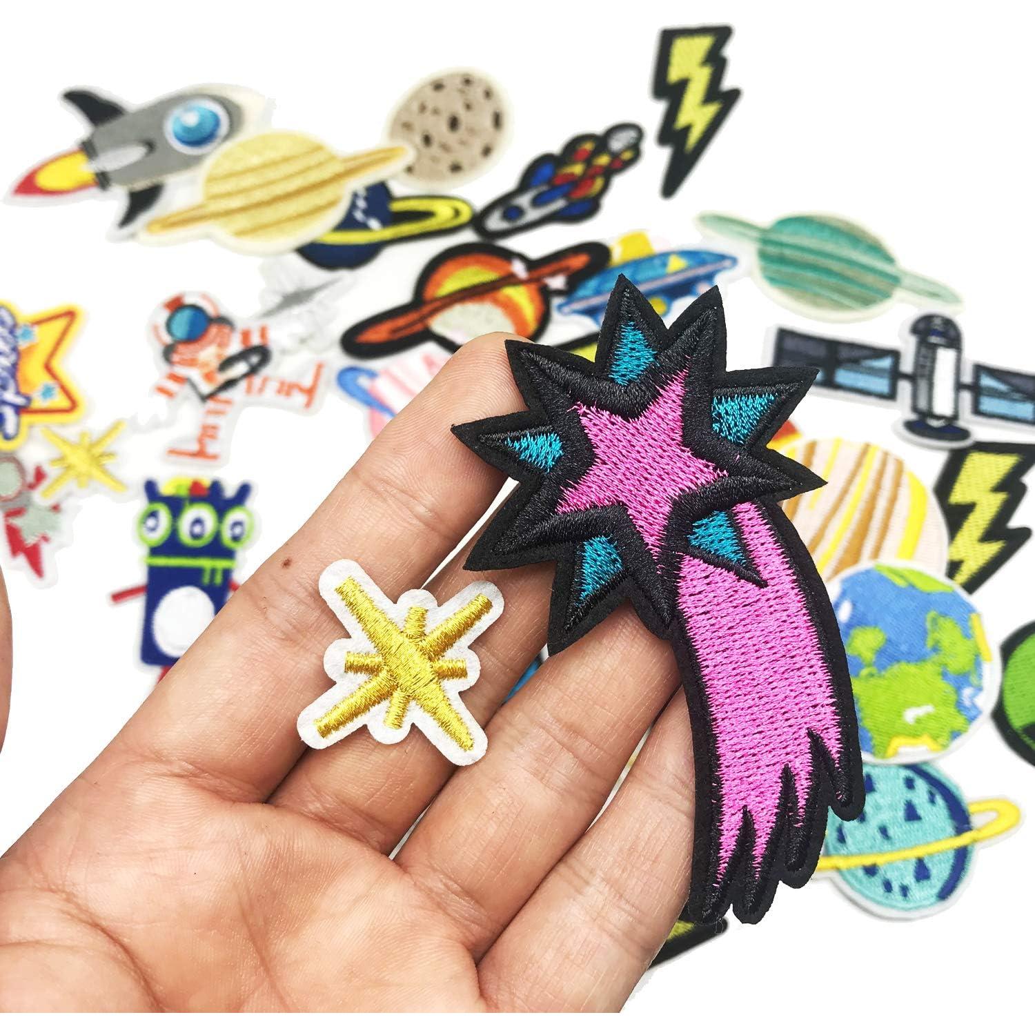 Kit 35 Parches Bordados Planetas Woohome para Ropa