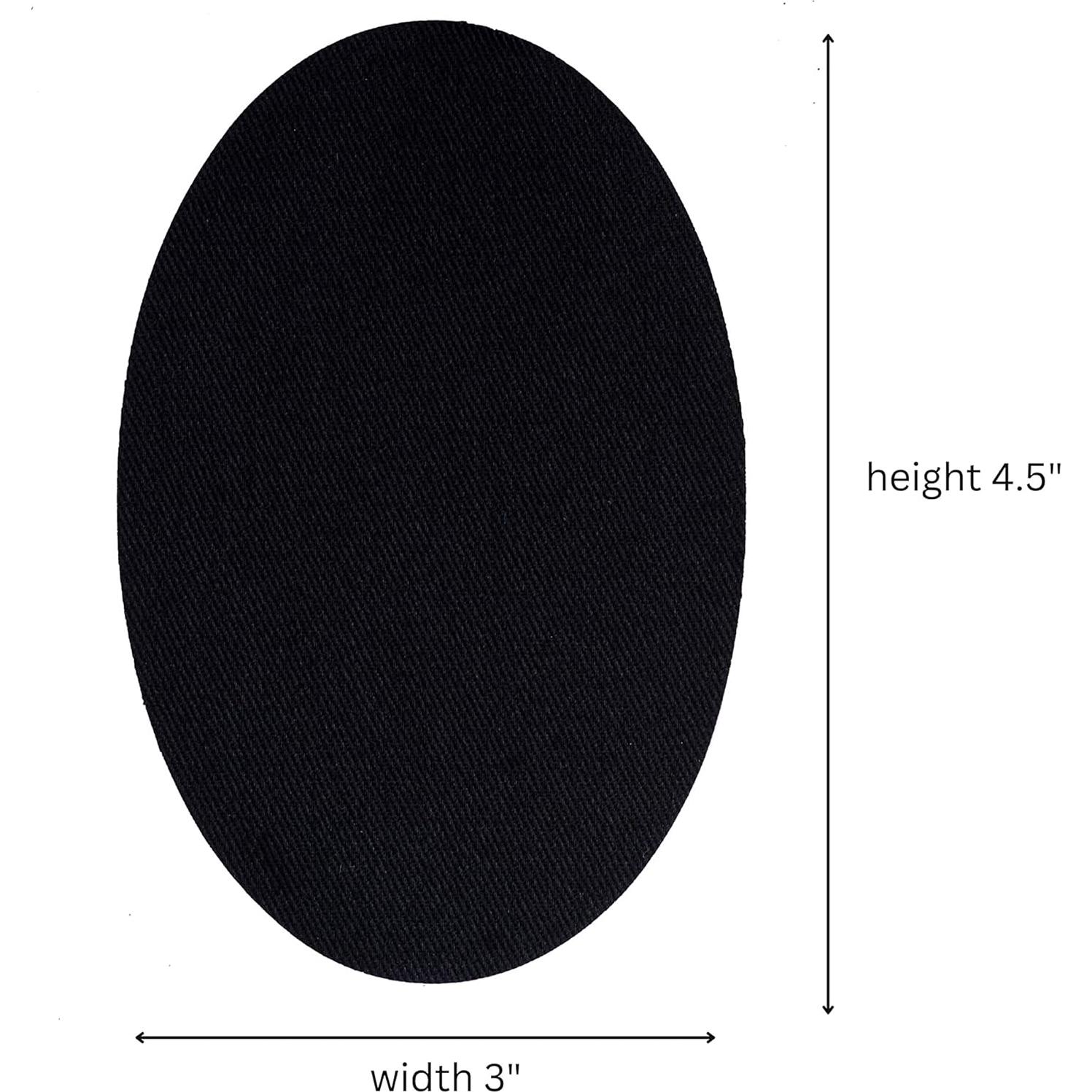 Johnson & Smith Iron On Patches - 12-Piece Iron On Patch for Clothing, Fabric Repair - Adhesive Fabric Patches in Oval Shapes - Easy to Use, No Sewing Needed - Cool Ovals Patches – Khaki