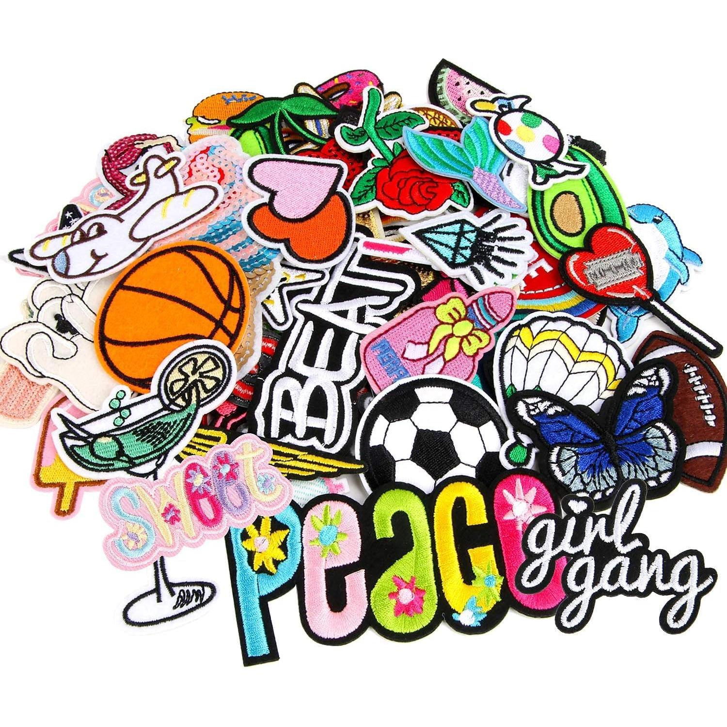 36 Parches Bordados Aleatorios AUGSUN para Planchar DIY