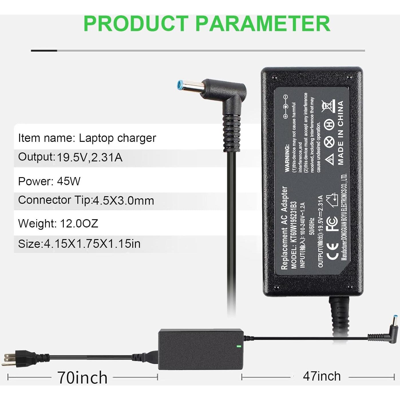 Adaptador de CA 45W HP Pavilion x360 Envy Elitebook 840