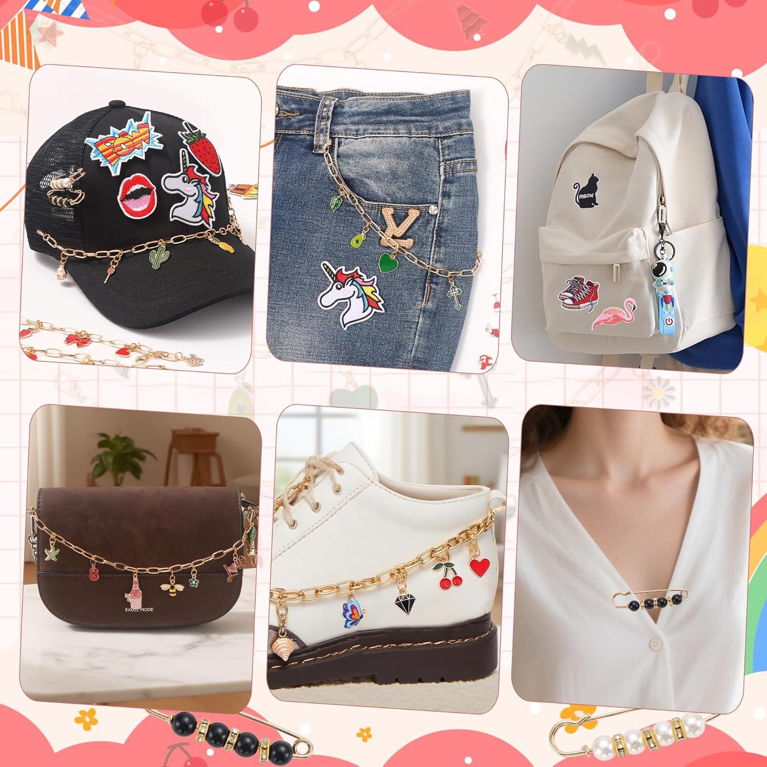 Kit de Parches y Cadenas Quorineo 87 Piezas para Gorras DIY