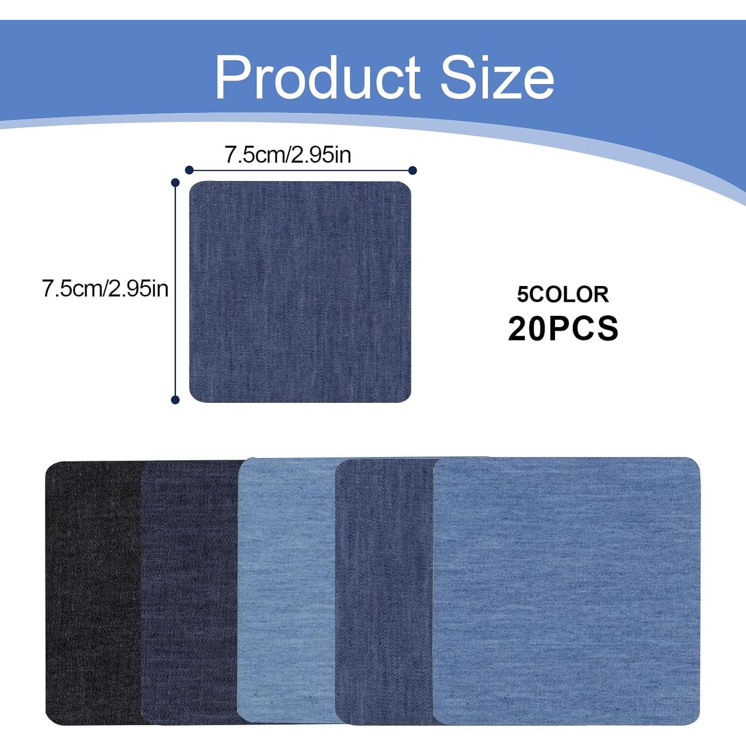 20 Parches de Planchar QIYUDA para Jeans y Ropa - 5 Colores