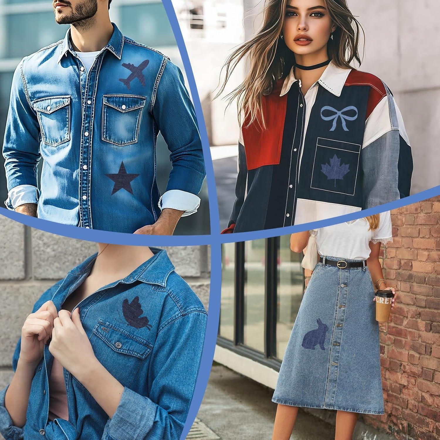 20 Parches de Planchar QIYUDA para Jeans y Ropa - 5 Colores