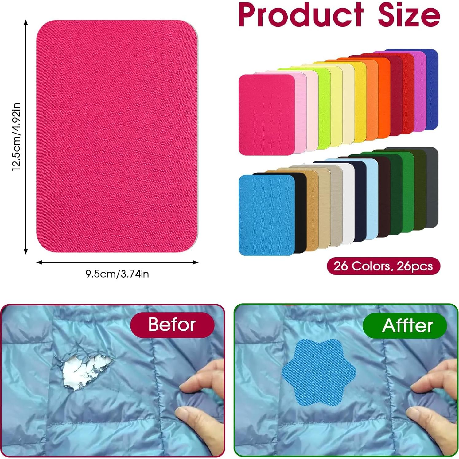 26 Piezas Parches de Planchar Multicolores Qianyu 13x13 cm