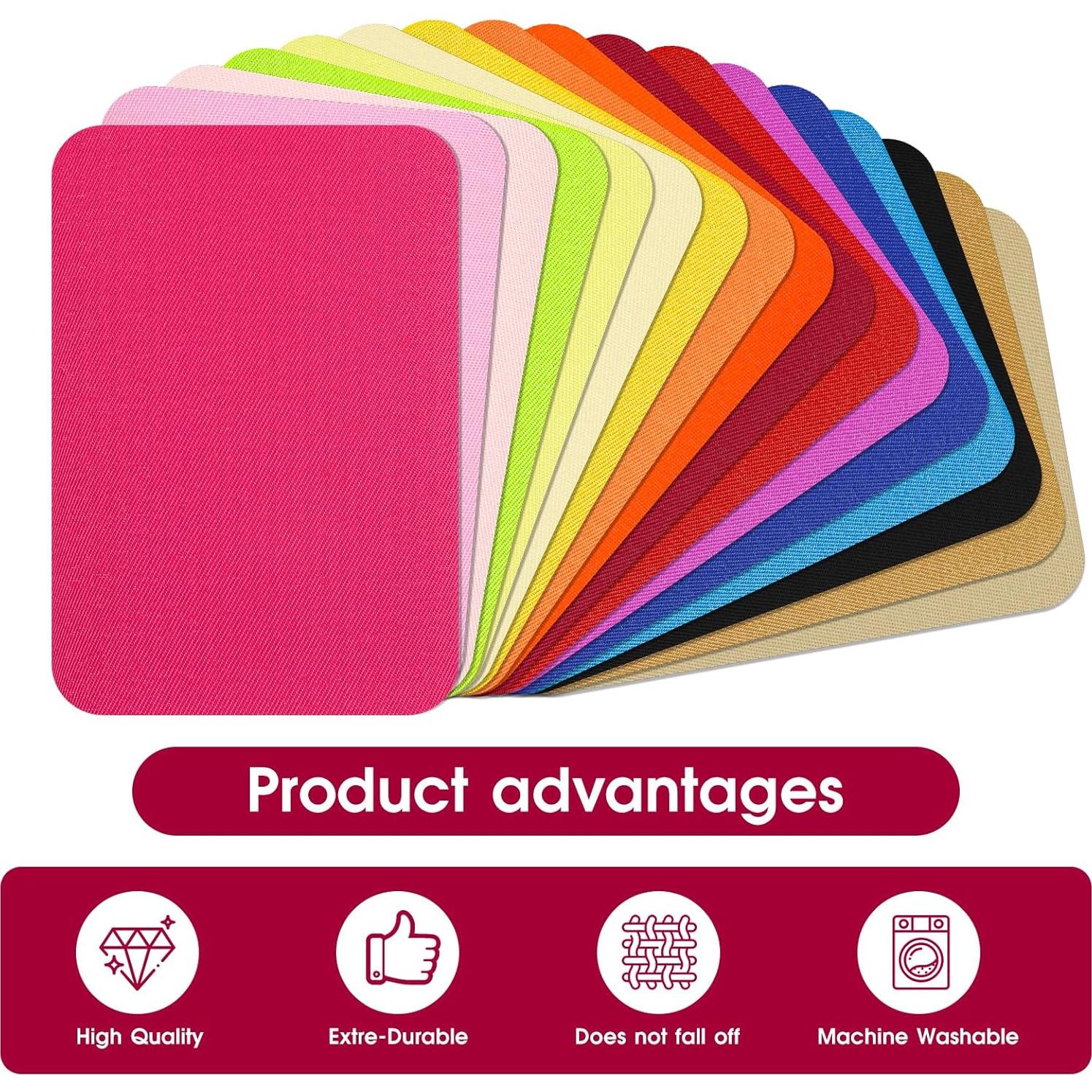 26 Piezas Parches de Planchar Multicolores Qianyu 13x13 cm