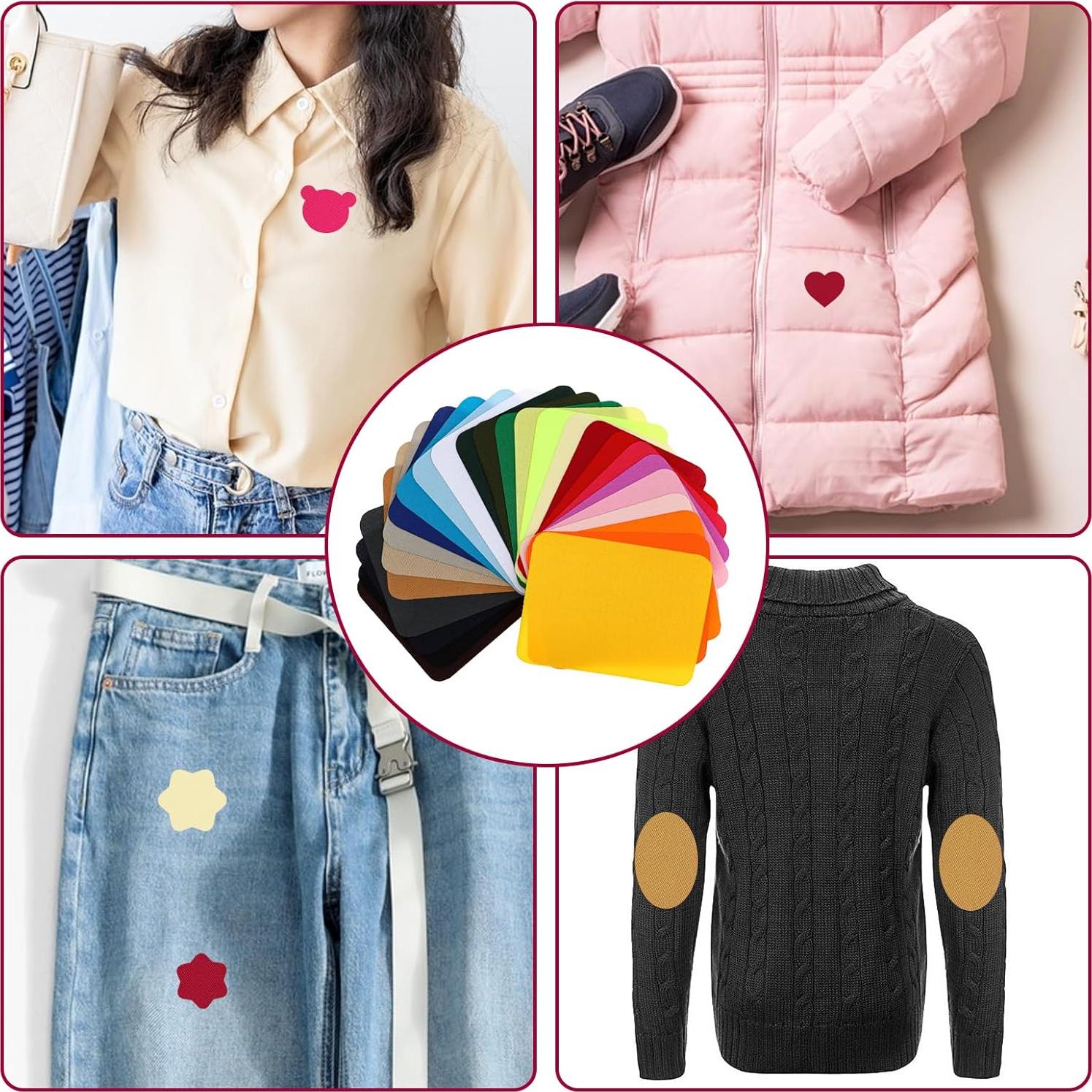 26 Piezas Parches de Planchar Multicolores Qianyu 13x13 cm