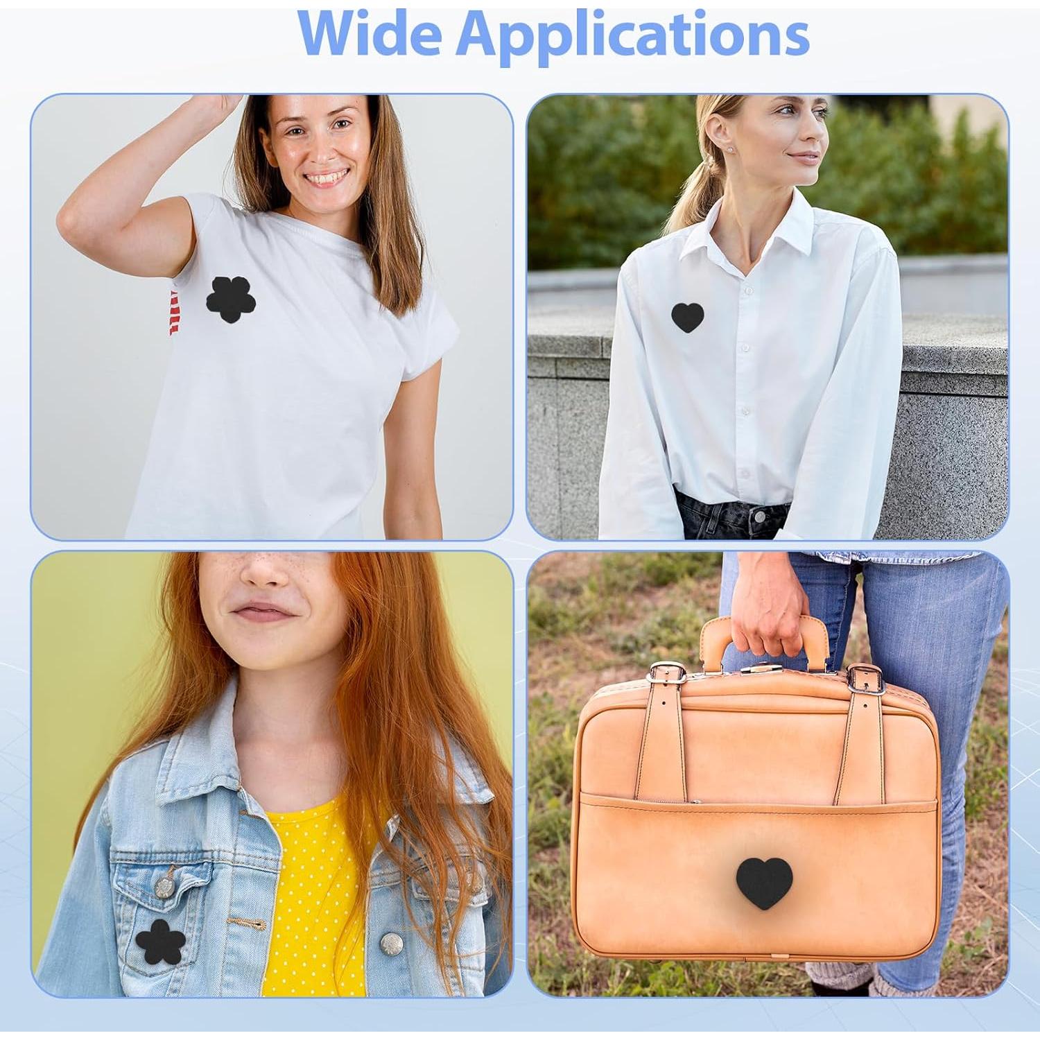 Giantree Parche Termoadhesivo Negro 15 Piezas 12.5x9.5cm