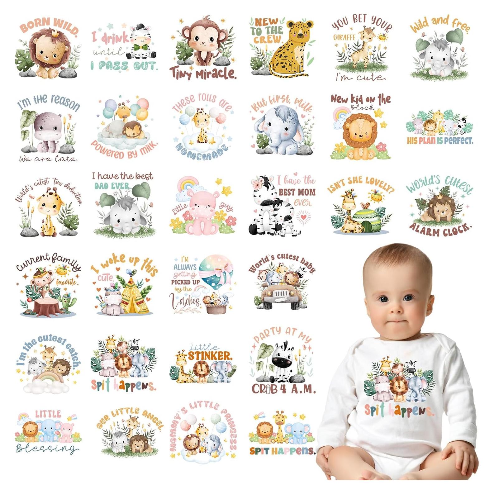 Kit de Transferencias de Plancha Falueqg - 30 Piezas Animales