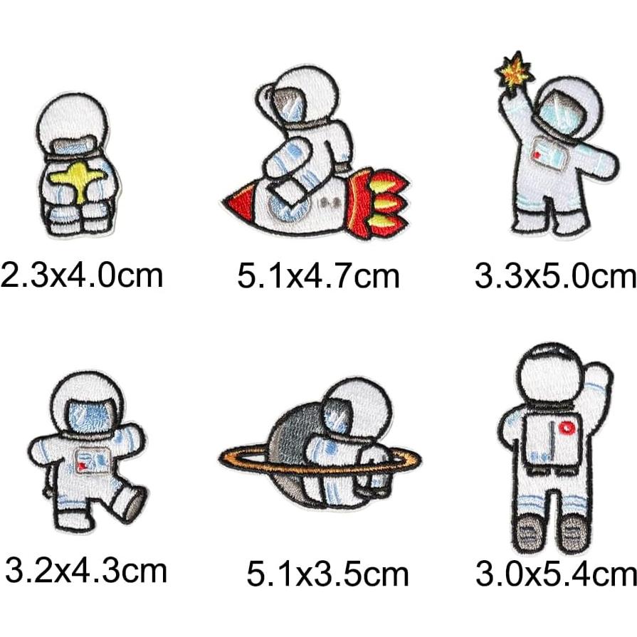 Kit de 18 Parches Bordados Termoadhesivos Bealuffe 2-6 cm