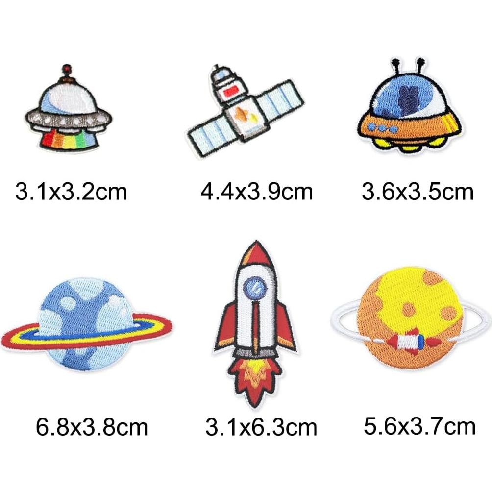 Kit de 18 Parches Bordados Termoadhesivos Bealuffe 2-6 cm