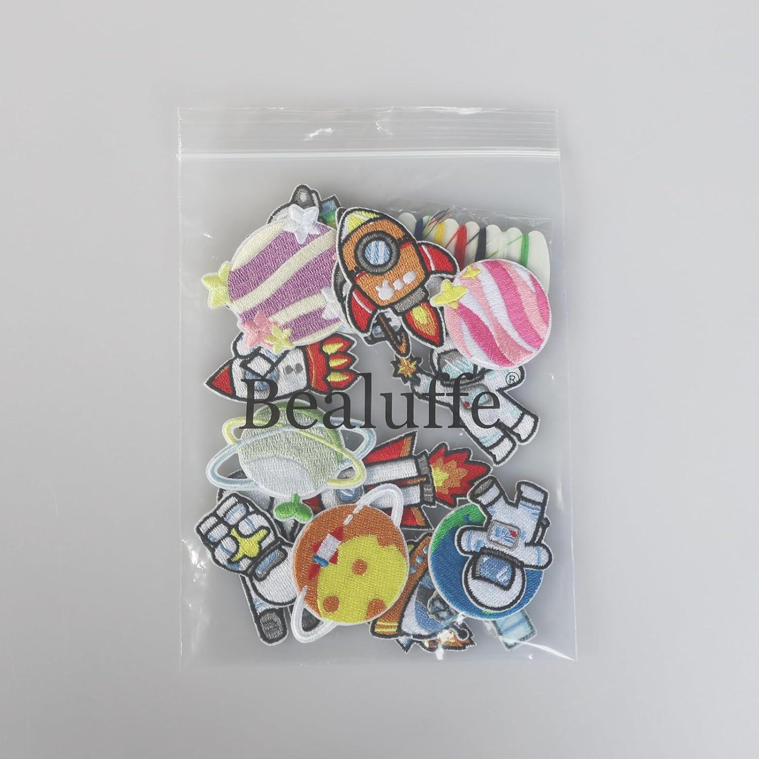 Kit de 18 Parches Bordados Termoadhesivos Bealuffe 2-6 cm