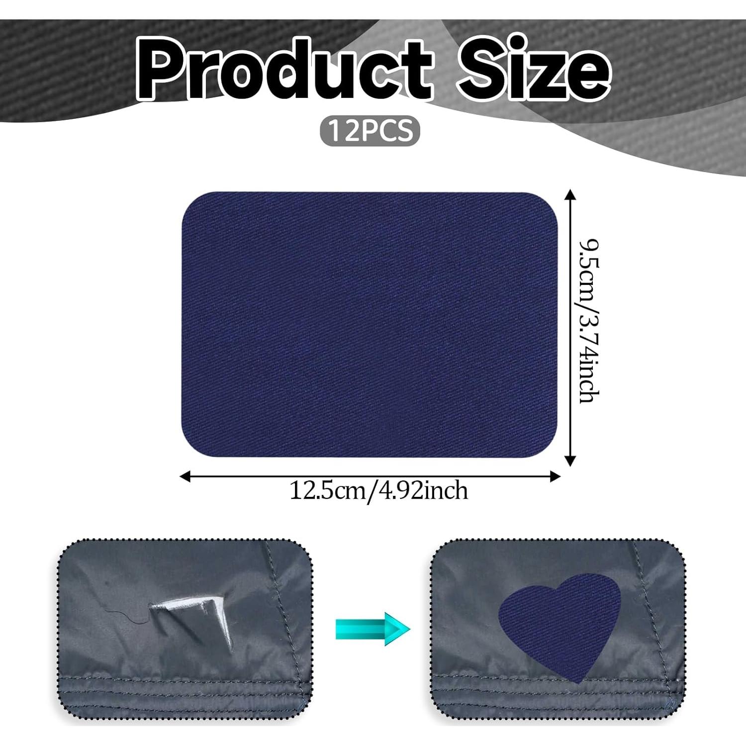12 Parches Termoadhesivos KALIONE Azul Marino 12.5x9.5cm