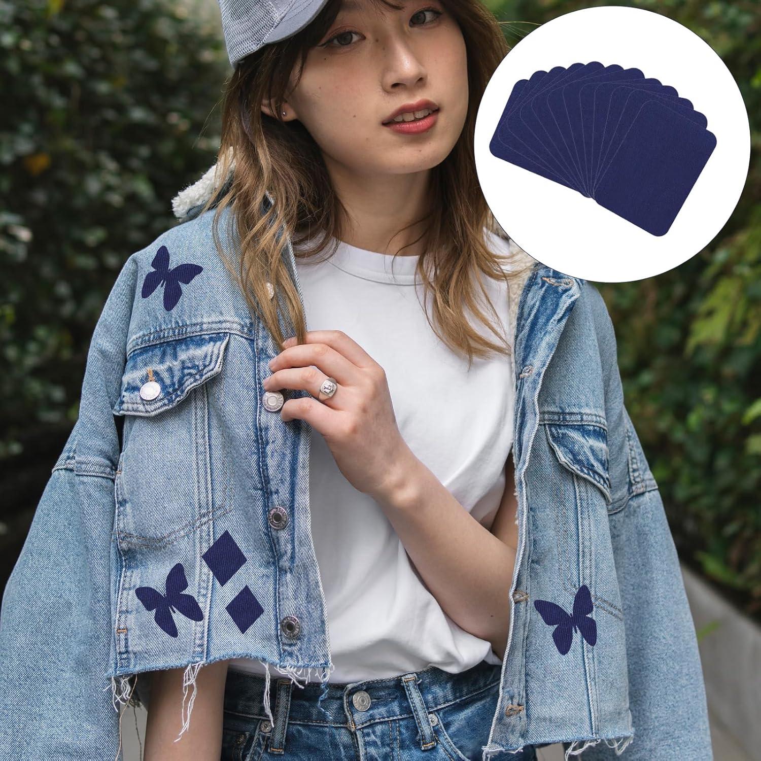 12 Parches Termoadhesivos KALIONE Azul Marino 12.5x9.5cm