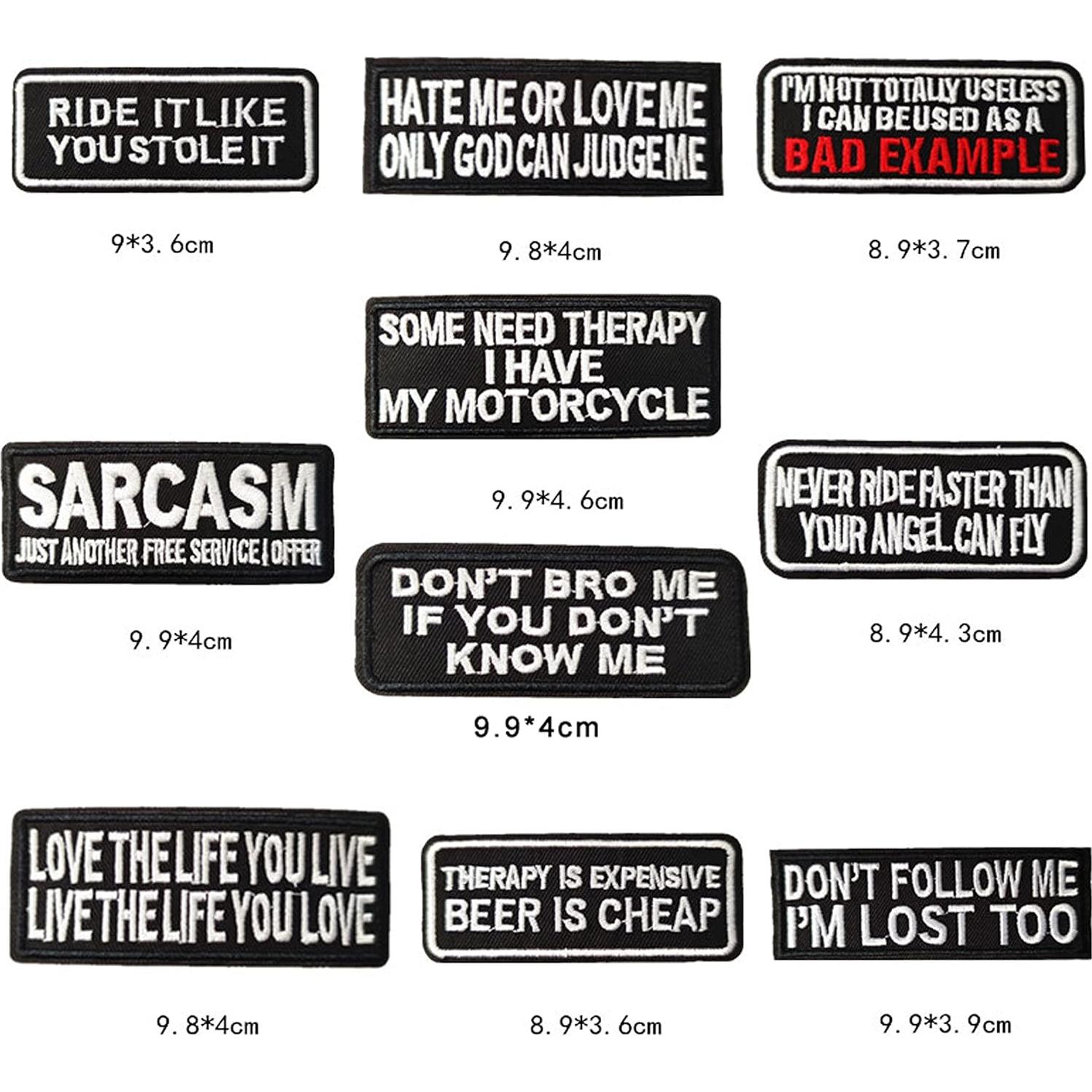 Parche Termoadhesivo CDzyzh 36pcs Frases Divertidas 10x7cm