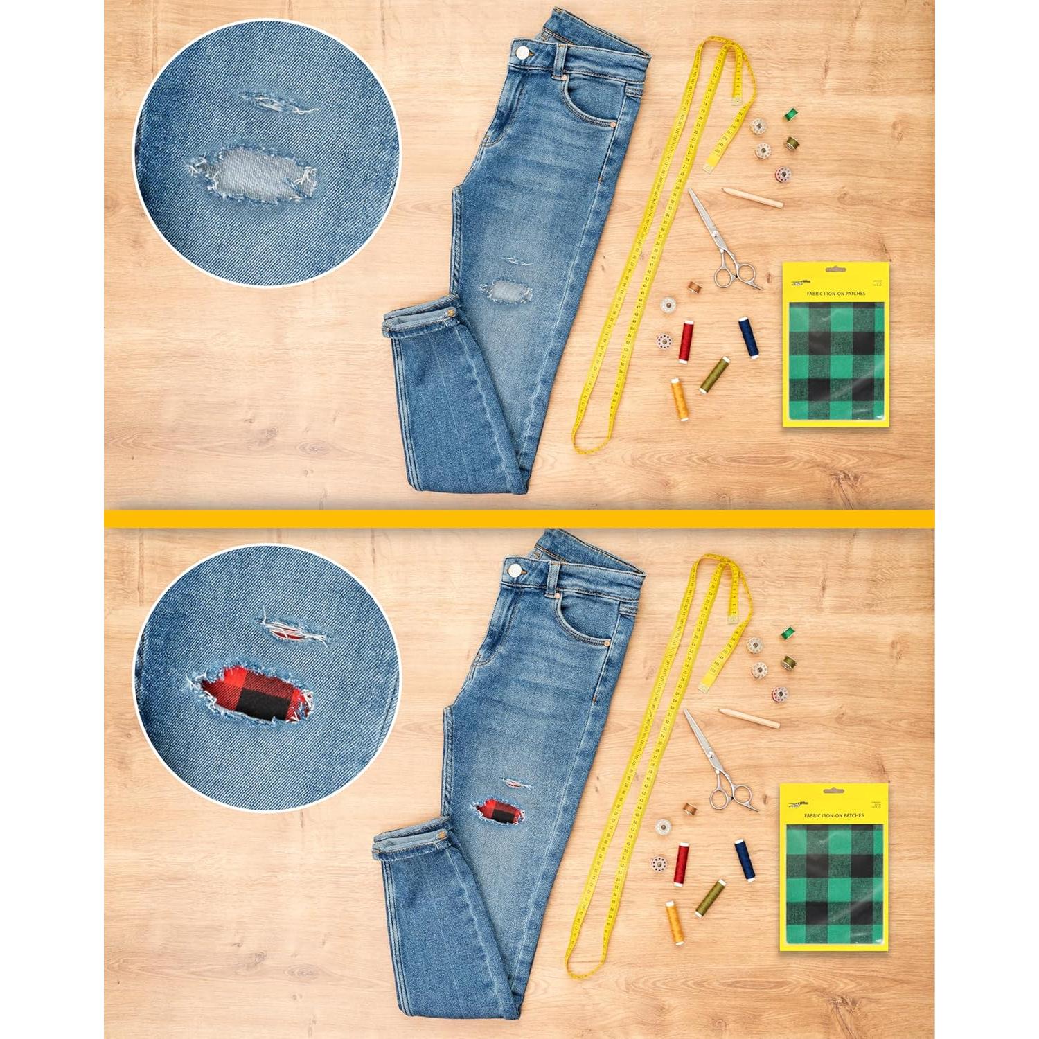 Parches de Tela a Planchar ZEFFFKA 100% Algodón 5 Piezas 13x18 cm