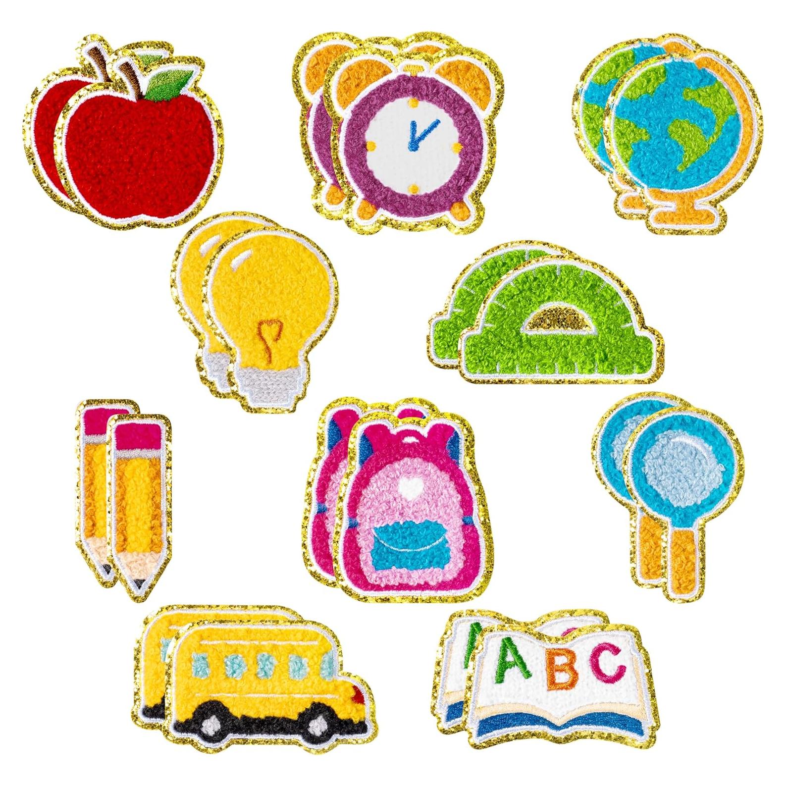 Kit de 20 Parches Chenille X1zuue para Volver a la Escuela