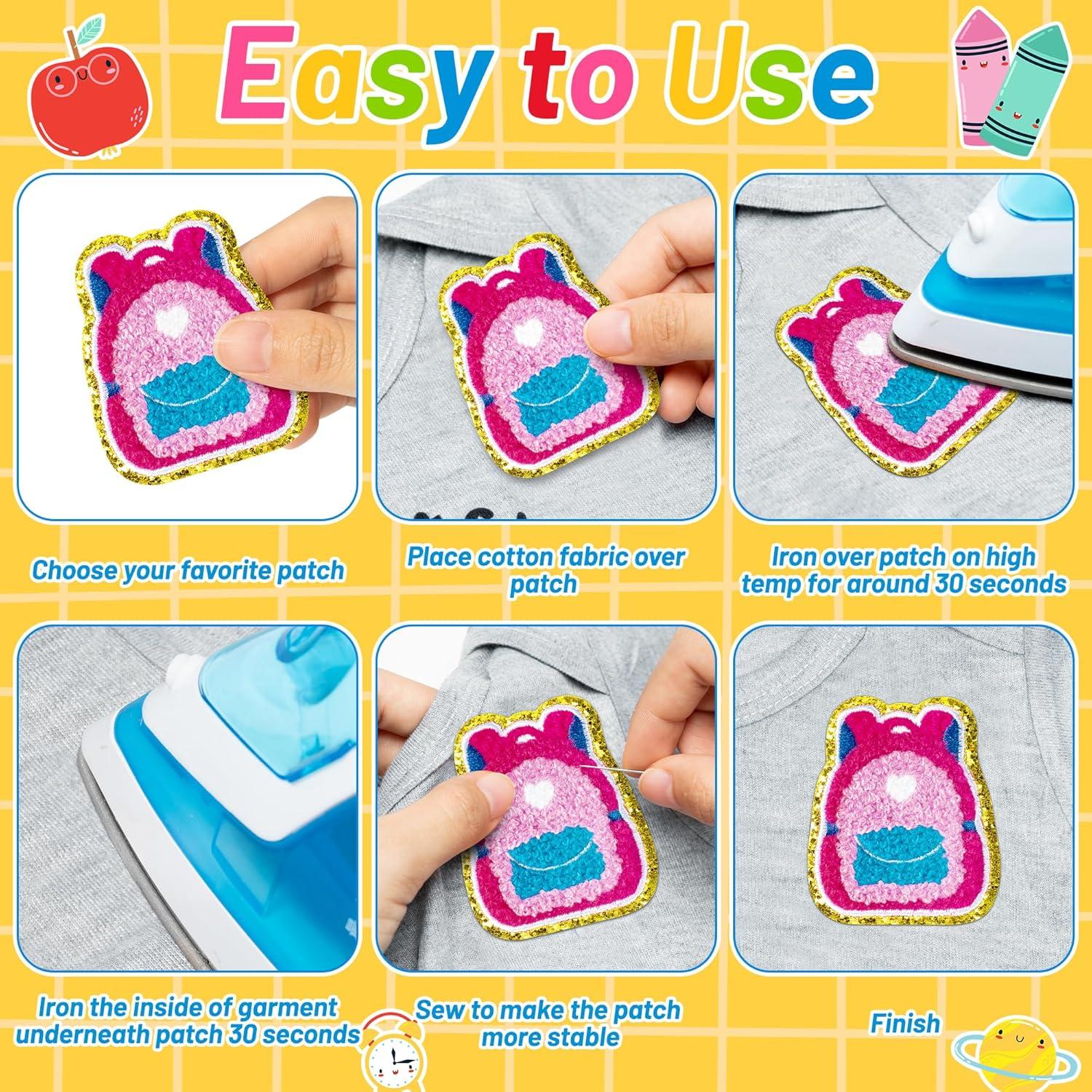 Kit de 20 Parches Chenille X1zuue para Volver a la Escuela