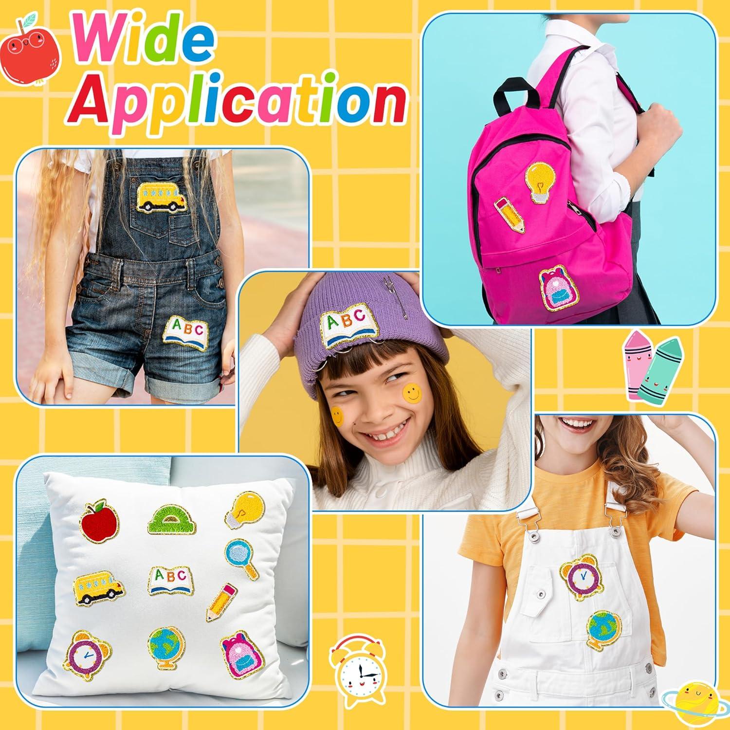 Kit de 20 Parches Chenille X1zuue para Volver a la Escuela