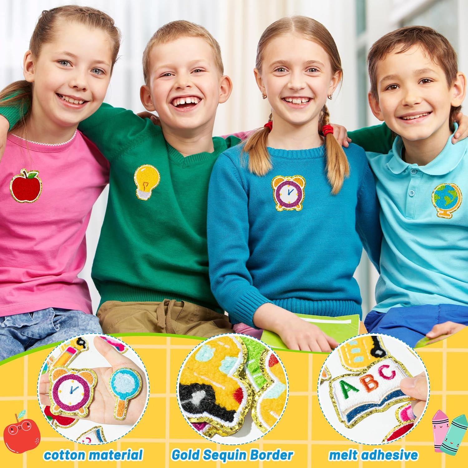 Kit de 20 Parches Chenille X1zuue para Volver a la Escuela