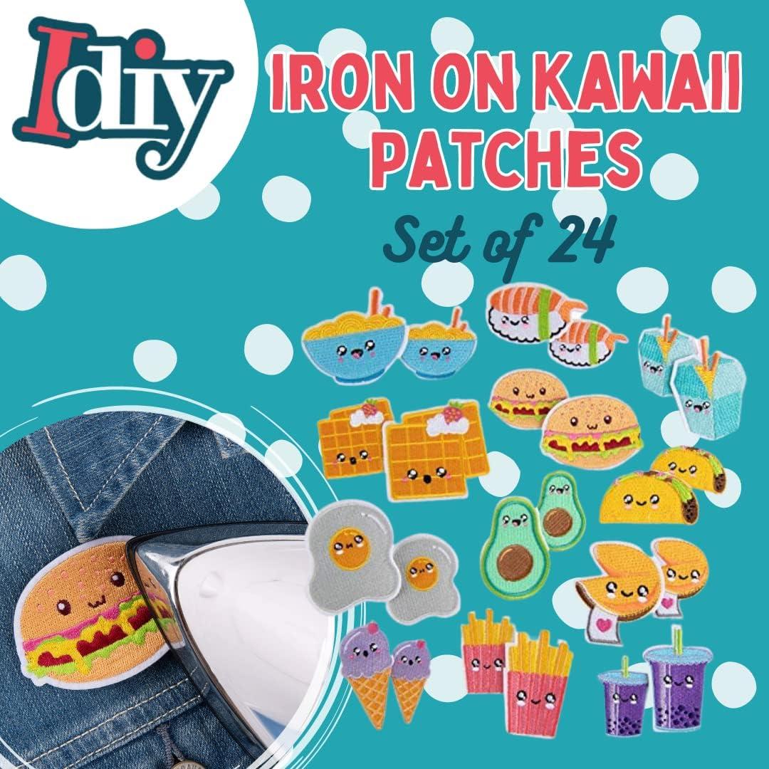 Parches Kawaii de Animales en Comida SCS Direct - 24 Piezas