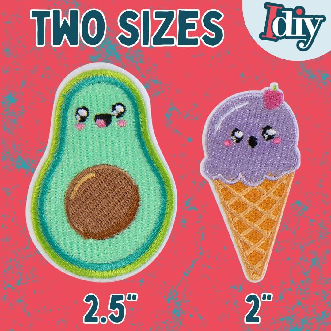 Parches Kawaii de Animales en Comida SCS Direct - 24 Piezas