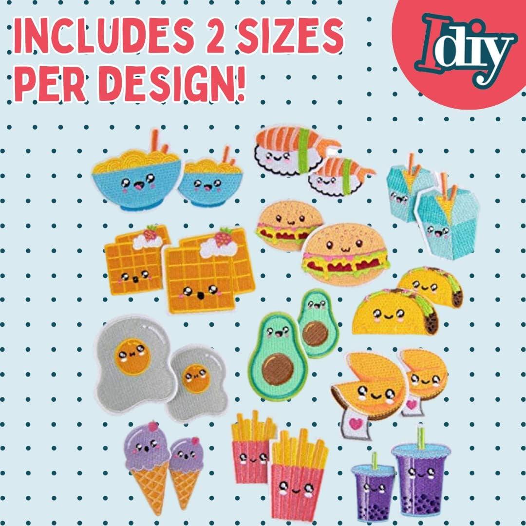 Parches Kawaii de Animales en Comida SCS Direct - 24 Piezas