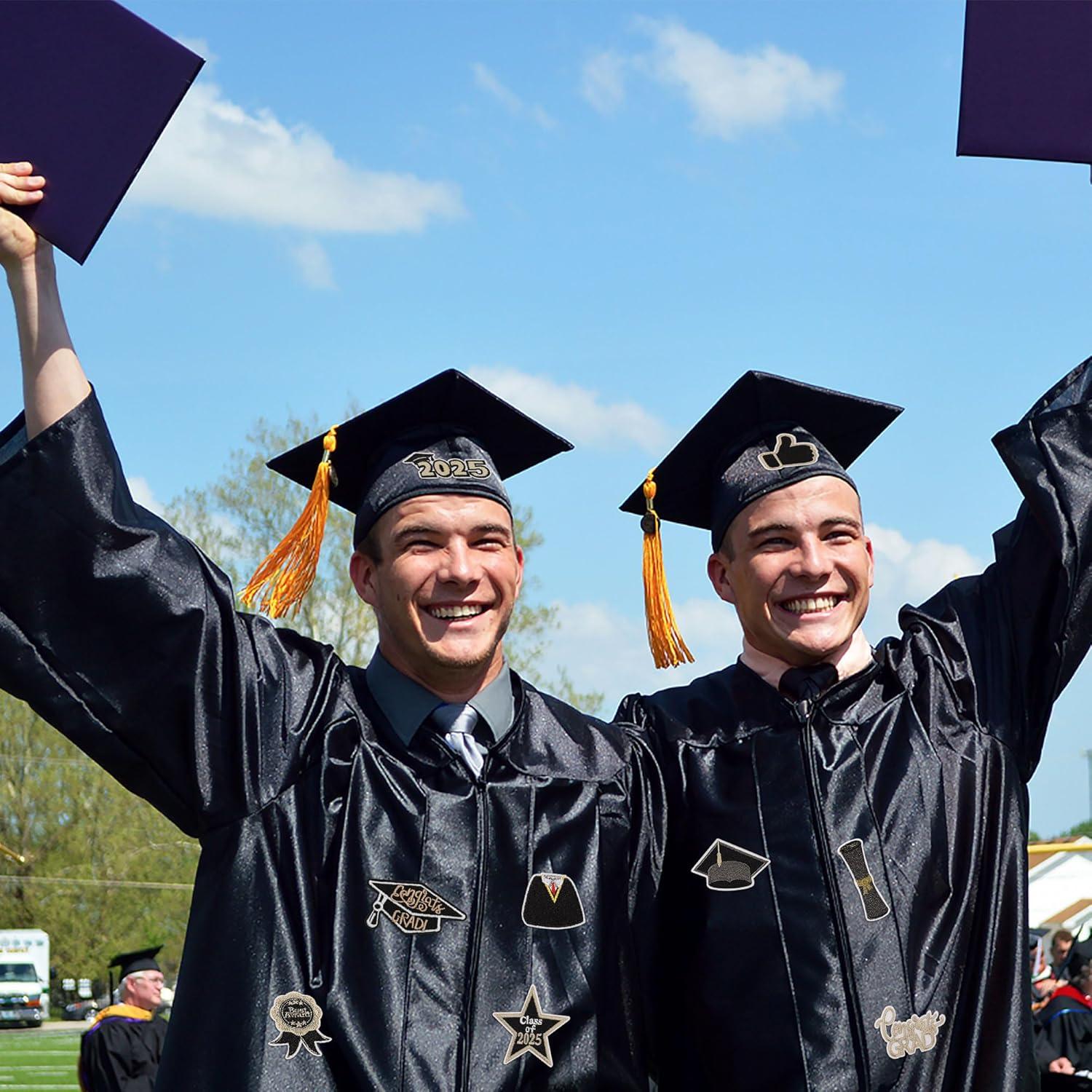 9 Piezas Parche de Graduación Bordado Mortd para Planchar