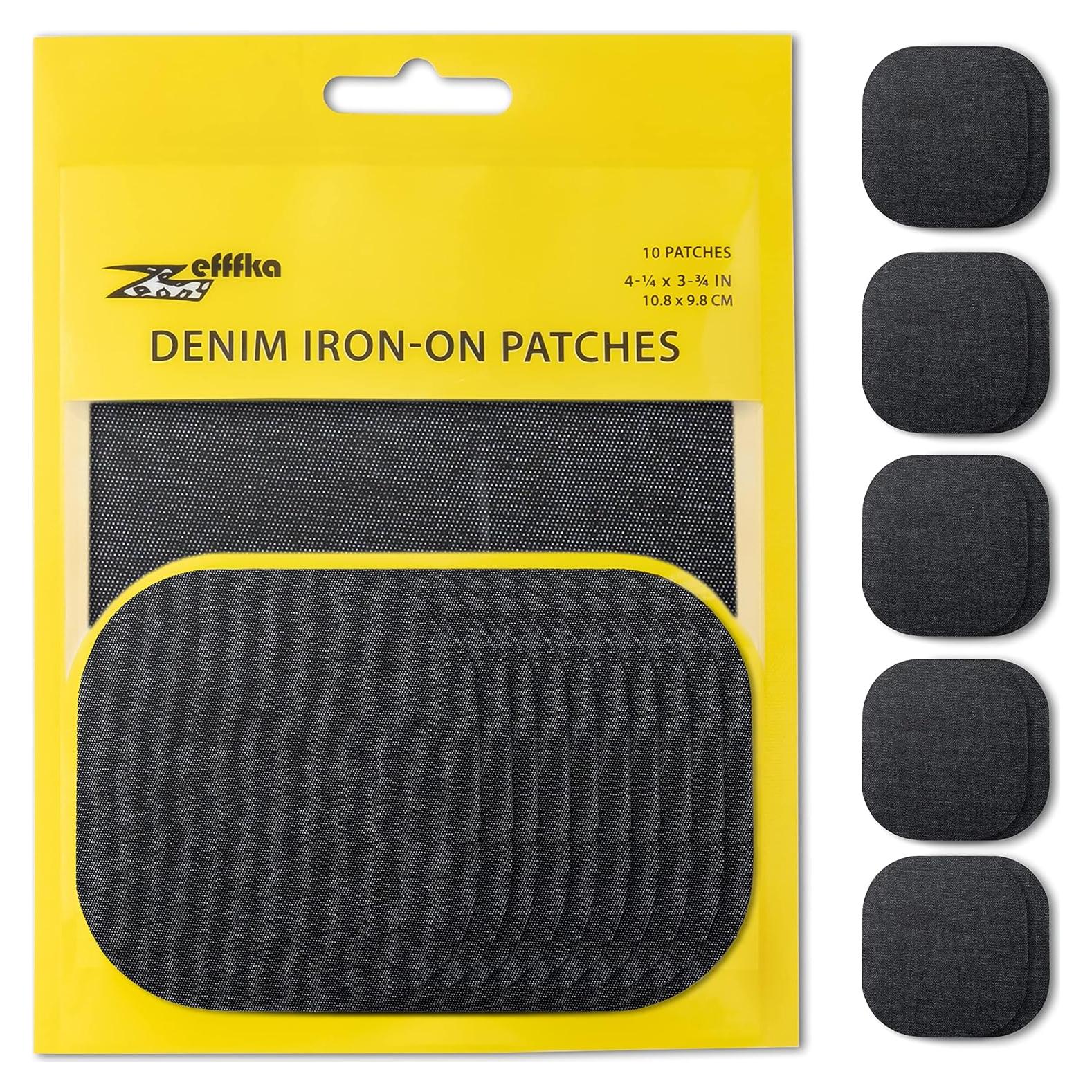 Parches de Jean ZEFFFKA 10 Piezas 100% Algodón Negro