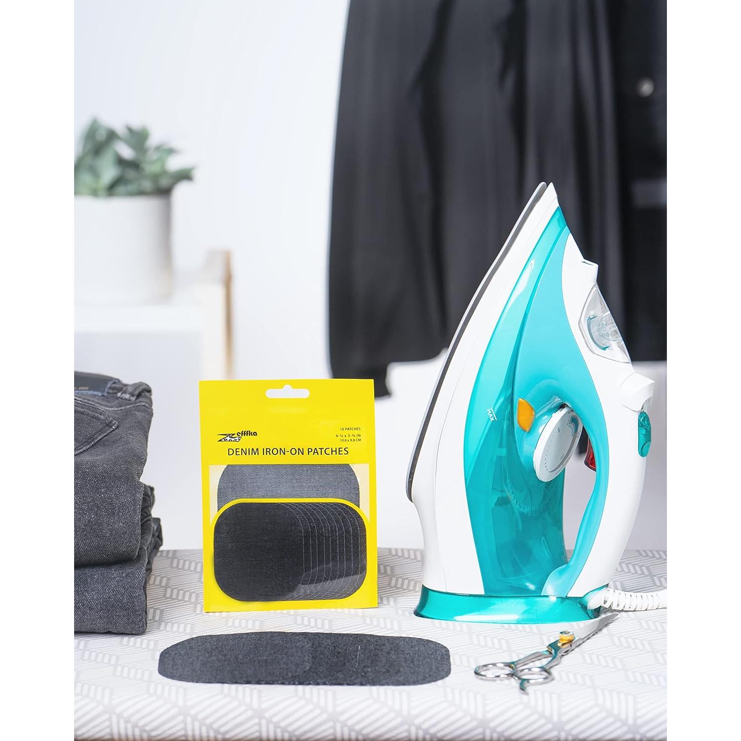 Parches de Jean ZEFFFKA 10 Piezas 100% Algodón Negro