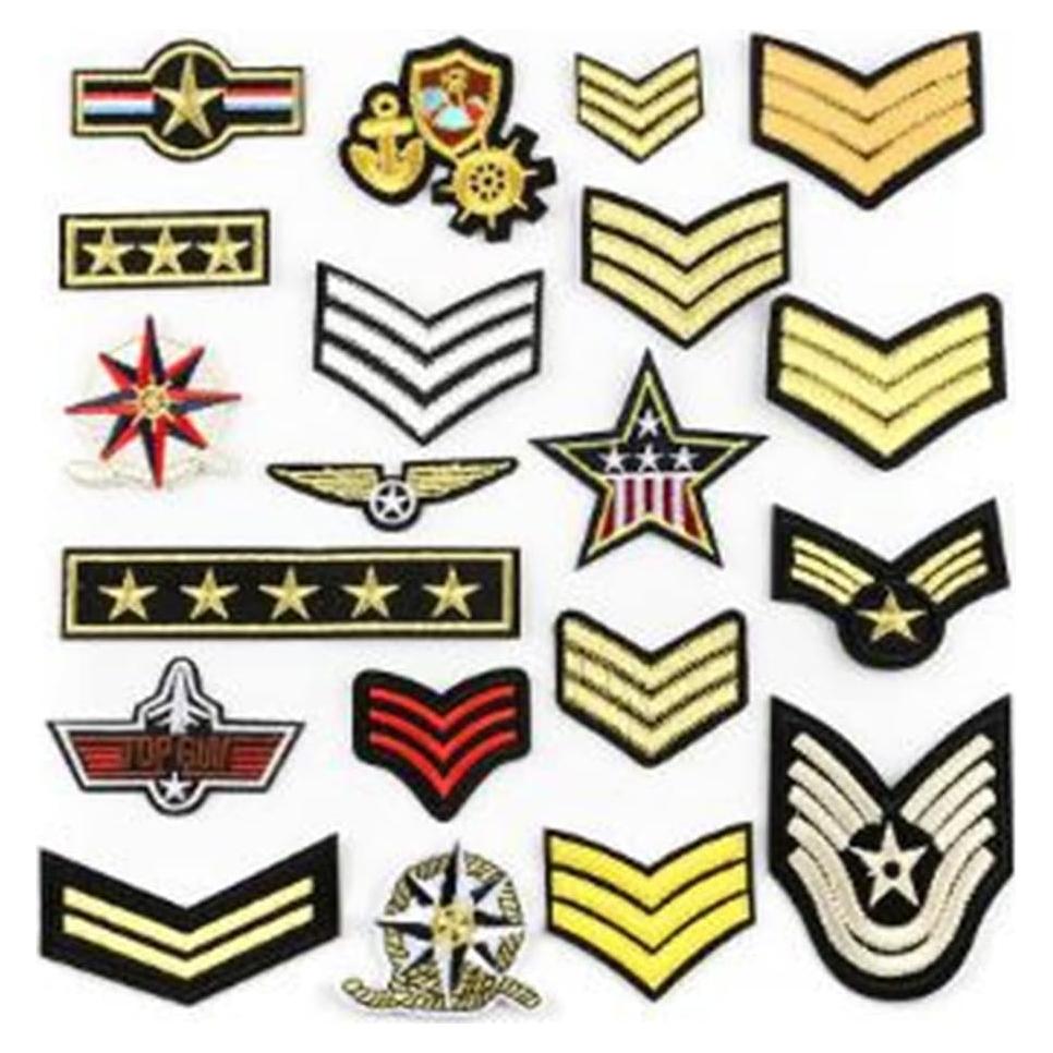 Kit 20 Parches Bordados Policías Ulricar Autoadhesivos