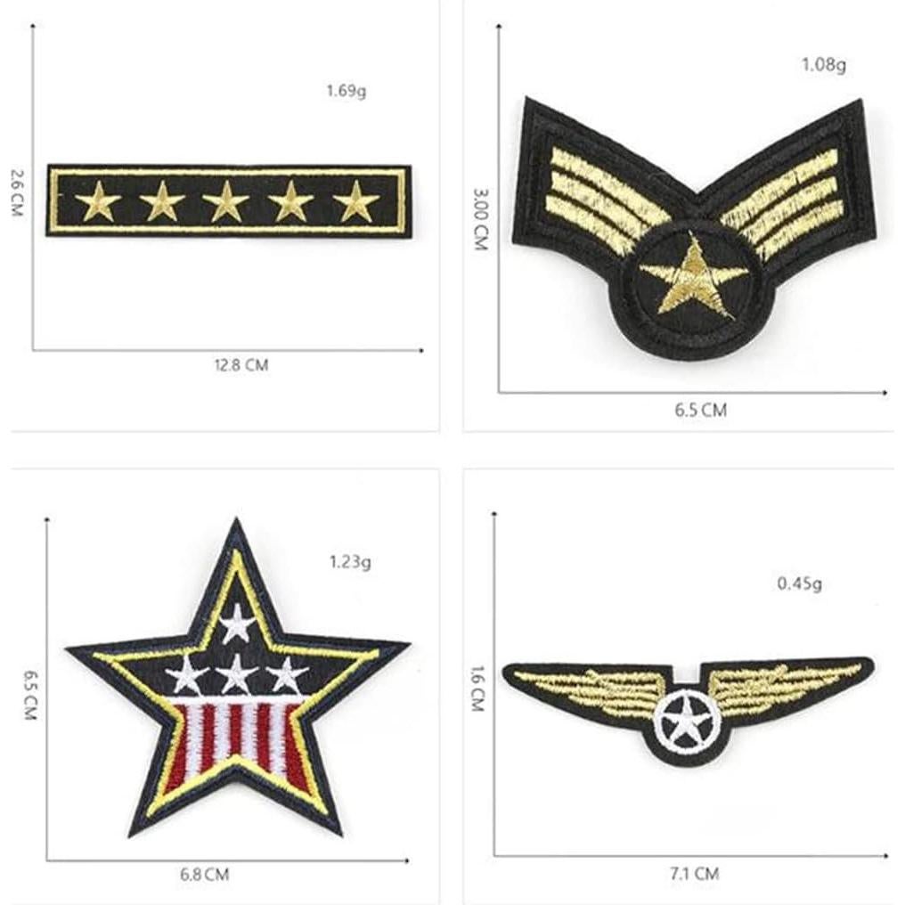 Kit 20 Parches Bordados Policías Ulricar Autoadhesivos