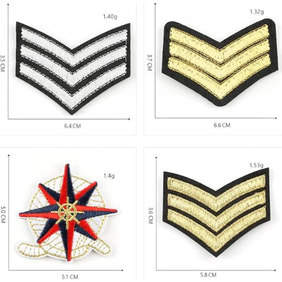 Kit 20 Parches Bordados Policías Ulricar Autoadhesivos