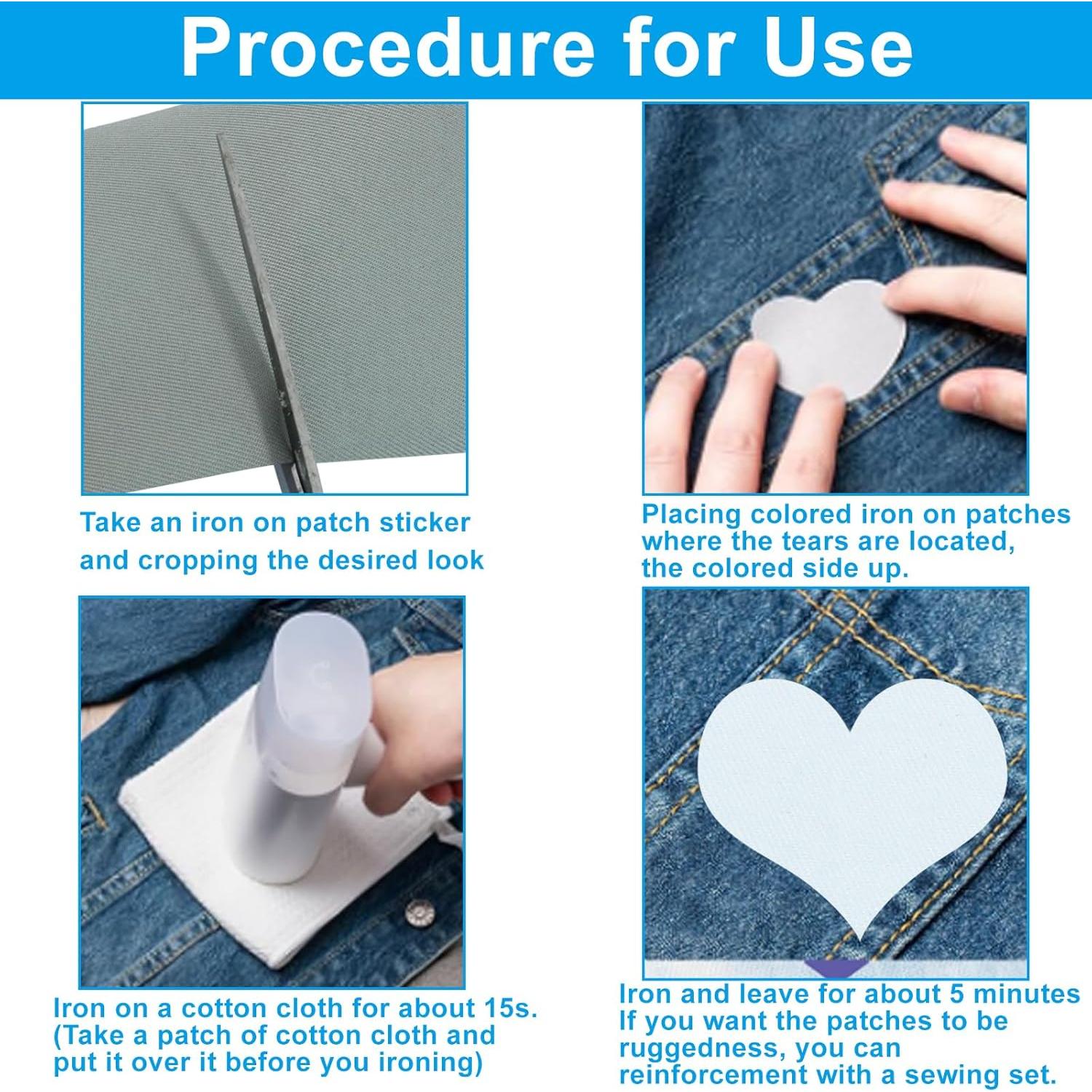 28 Parches de Planchar Multicolores Vibedor 9.4x12.4 cm