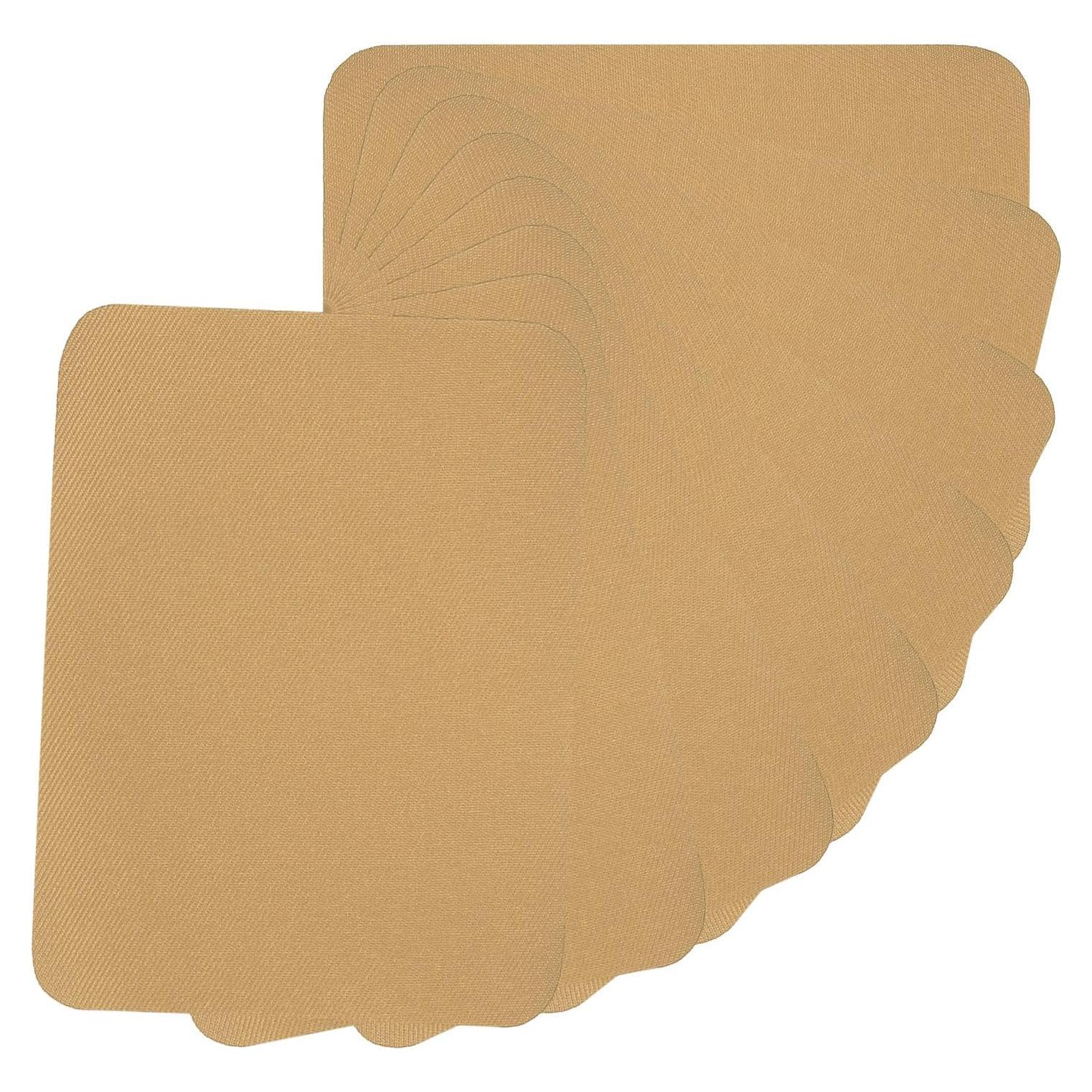 PATIKIL Fabric Iron-on Patches, 15Pcs 5x4 Inch Inside & Outside Strong Glue 100% Cotton Repair Patches Kit for Clothing Pants Mending and Decorating, Tan