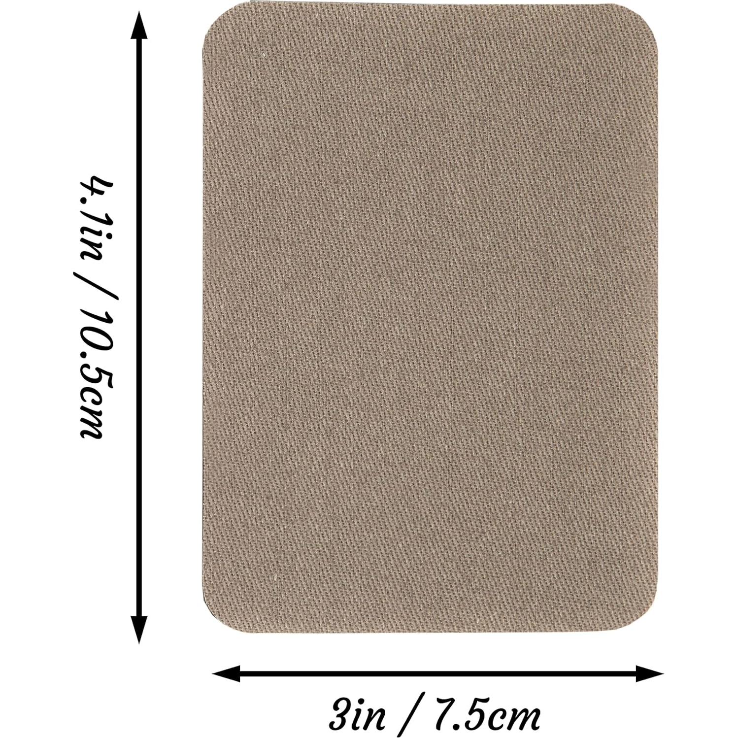 12 Parches de Tela J.CARP 100% Algodón Caqui 10.5x7.5 cm