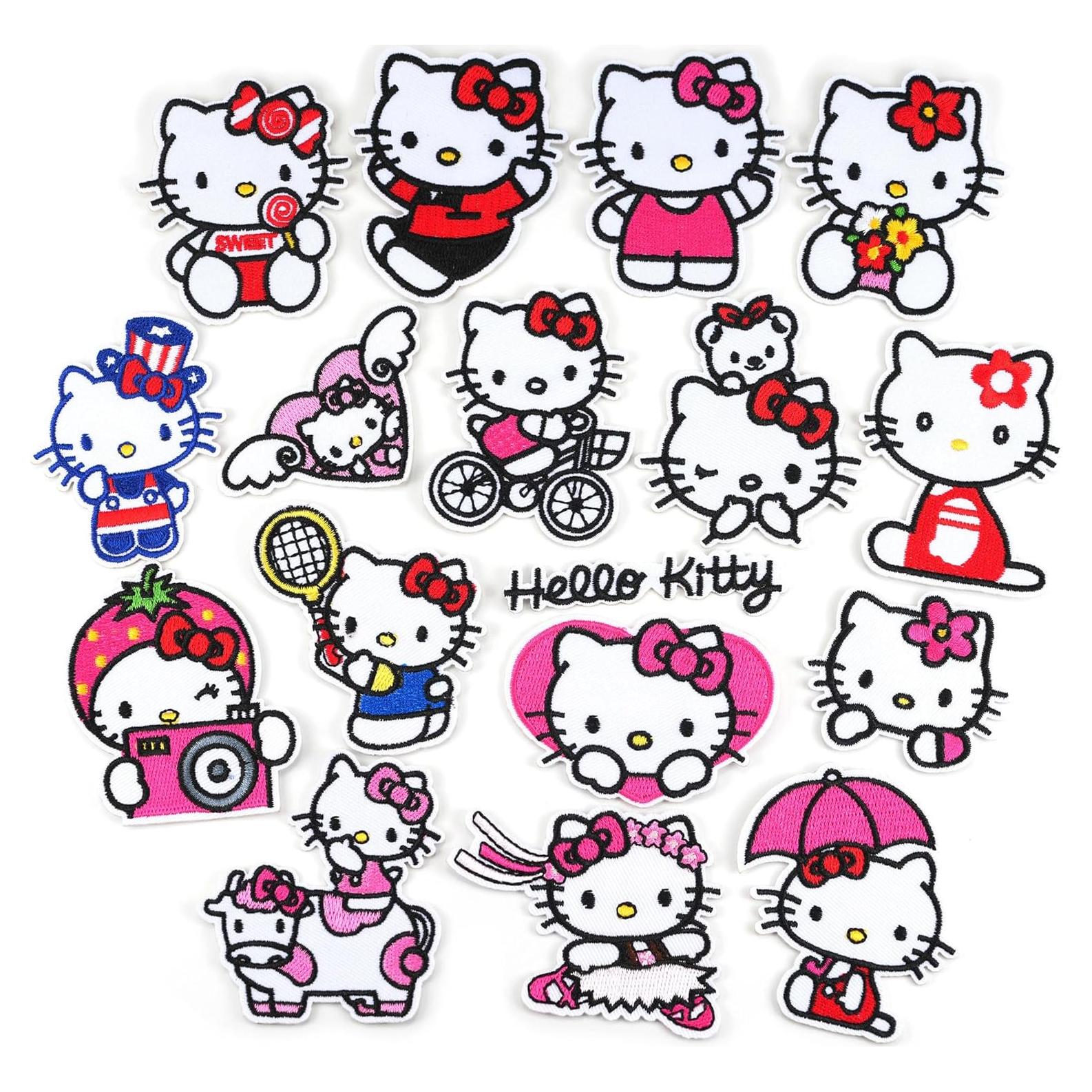 17 Parches Bordados de Gato WUTAOBON para Planchar y Coser