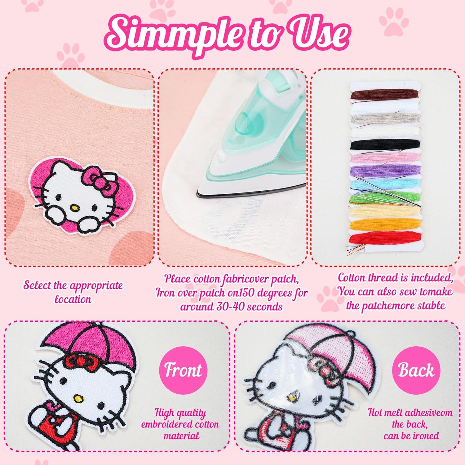 17 Parches Bordados de Gato WUTAOBON para Planchar y Coser