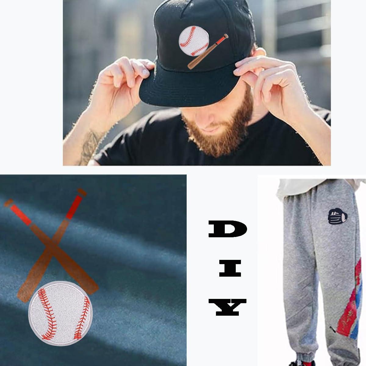 30 Parches de Chenille de Béisbol Rowcay para Ropa y Accesorios