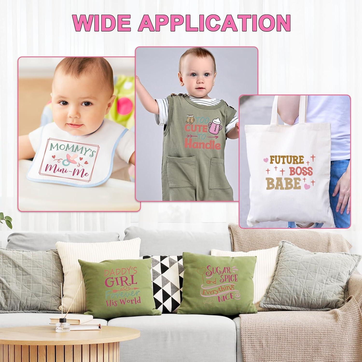 Transferencias de Planchar Falueqg 36 Piezas Niñas Vinilo