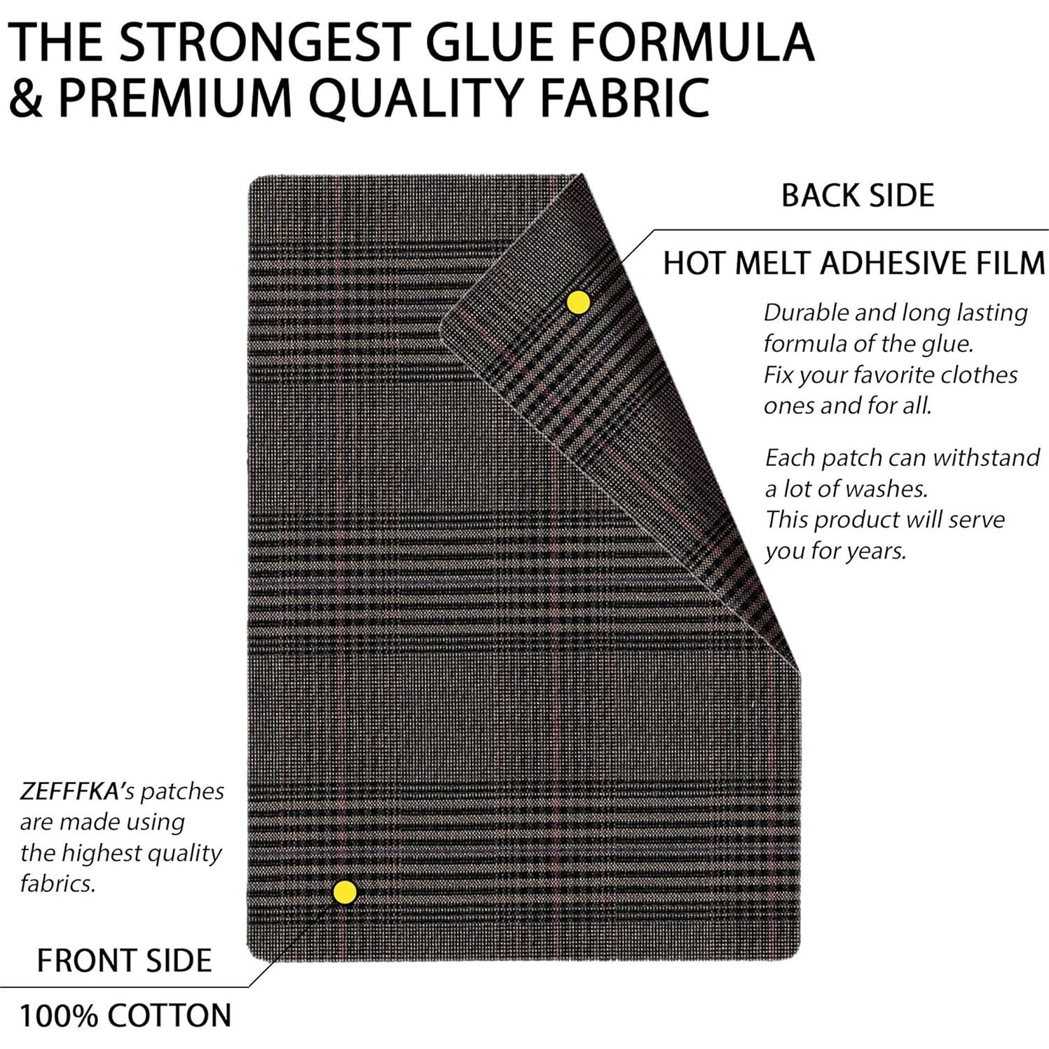 Parches de Tela para Planchar ZEFFFKA 100% Algodón 4 Piezas 13x18cm