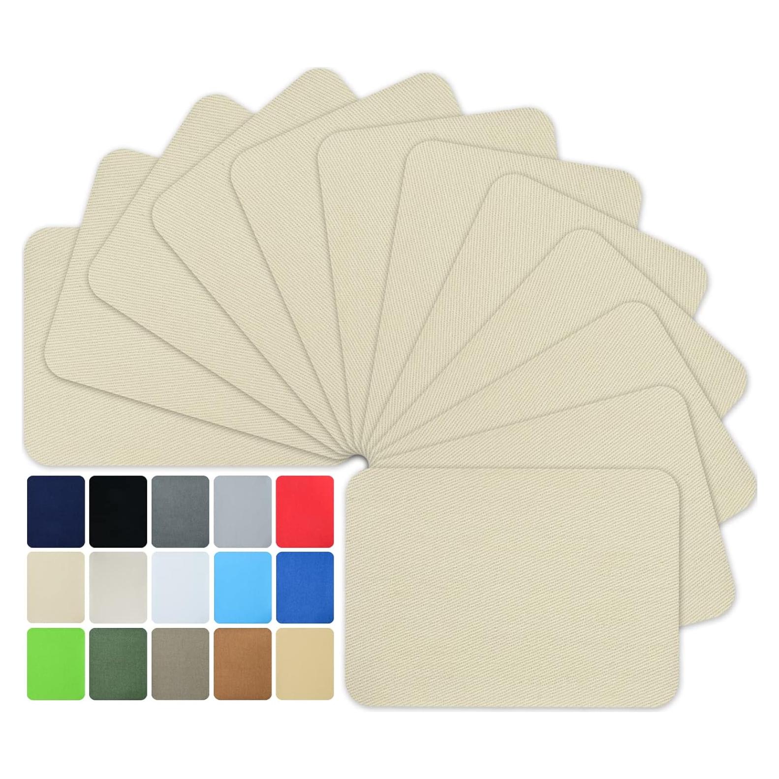 Parche de Mezclilla Butie 12 Piezas 7.5x10.5 cm Beige Algodón