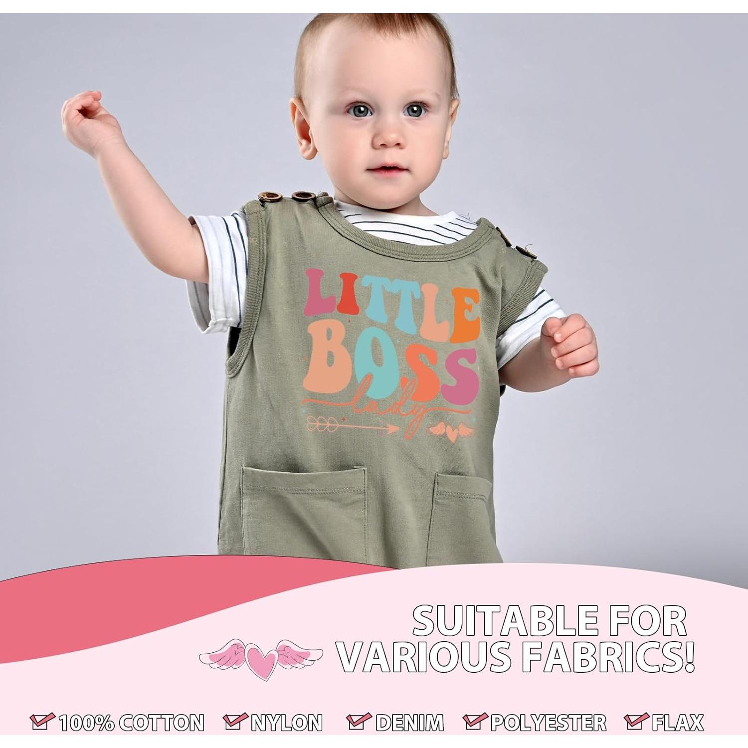 Transferencias de Planchado Falueqg - 30 Piezas Rosadas para Bebés