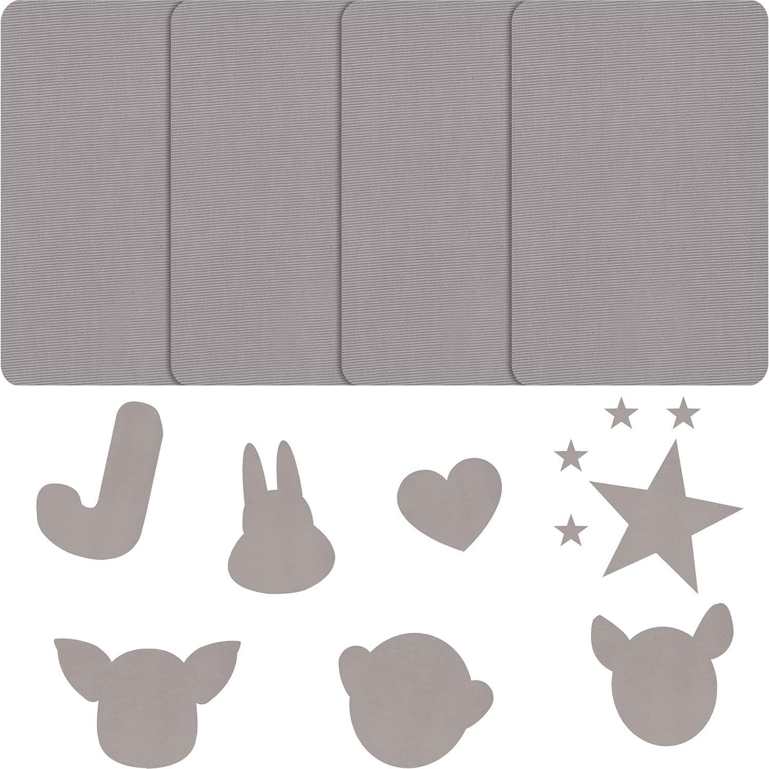 8 Piezas Parche de Reparación Autoadhesivo Nylon WILLBOND Gris