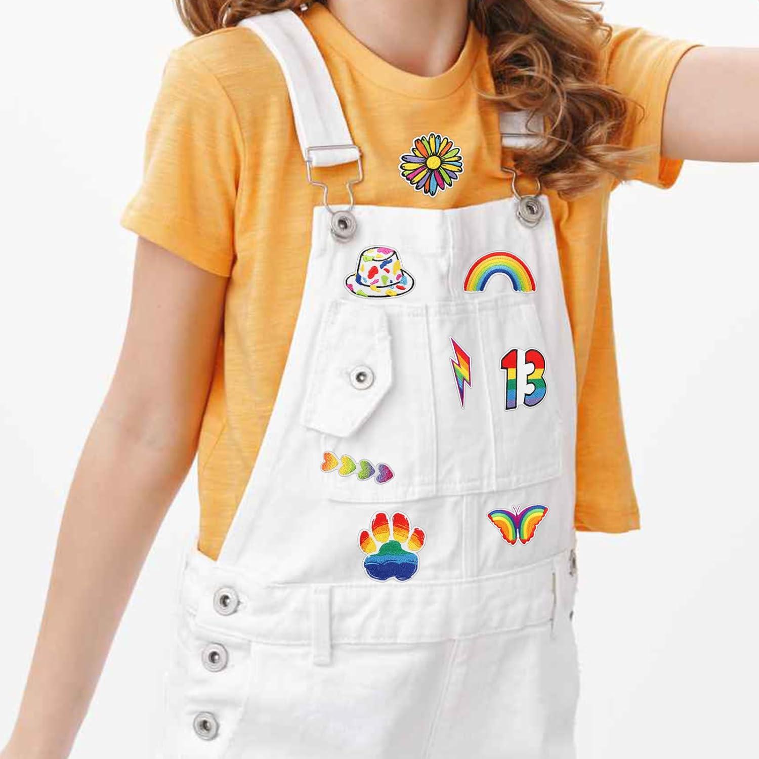 15 Piezas Parches Bordados Coloridos Qpout para Ropa