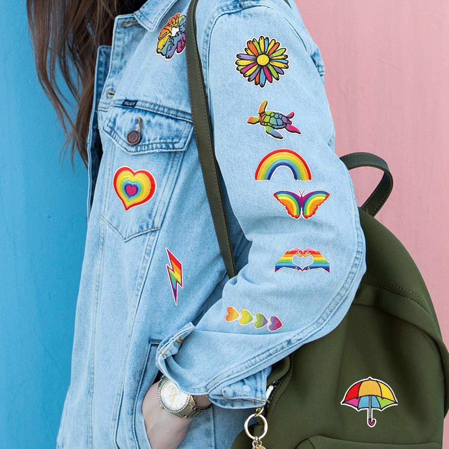 15 Piezas Parches Bordados Coloridos Qpout para Ropa