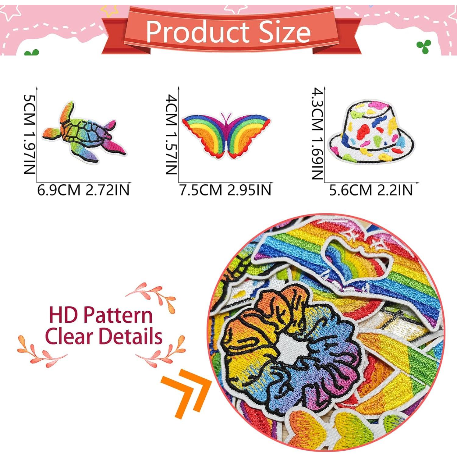 15 Piezas Parches Bordados Coloridos Qpout para Ropa