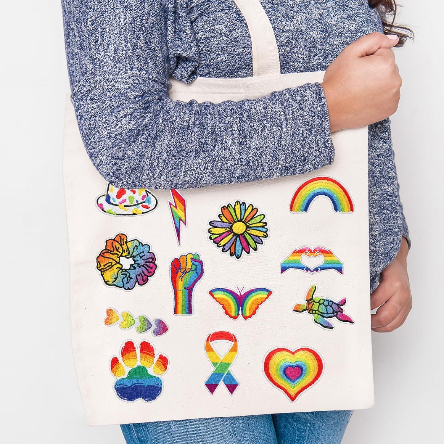 15 Piezas Parches Bordados Coloridos Qpout para Ropa